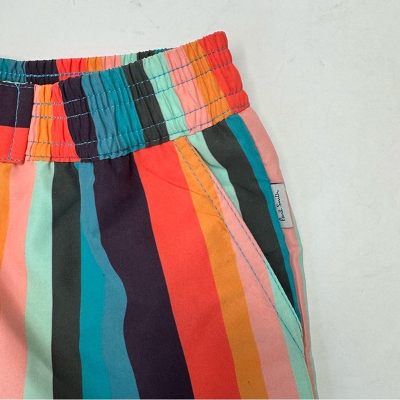 NWT PAUL SMITH Junior “Artist Stripe”Multicolor Striped Swim Shorts Size 6 - Picture 6 of 11